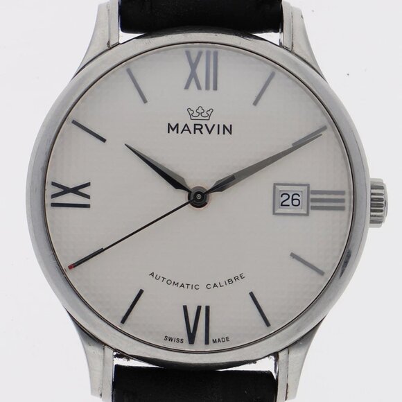 Marvin Watches M117-12 Stainless Steel/leather Mechanical Automatic - Picture 1 of 6